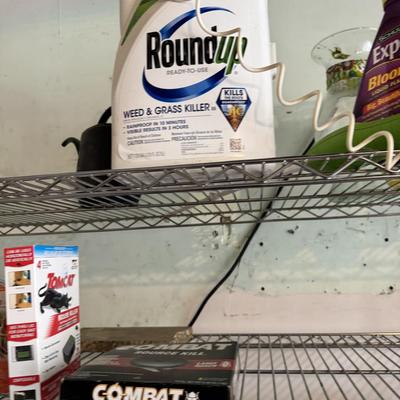Shelf & Cleaning and yard supplies