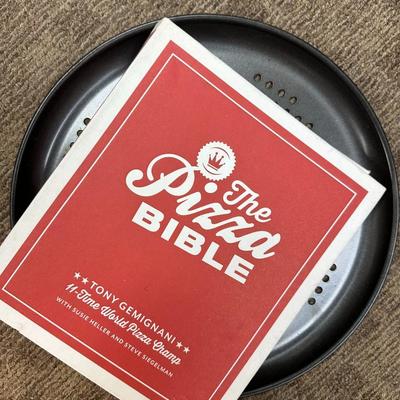 Pizza tray and Pizza Bible cookbook