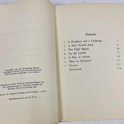Vintage Hardcover Children'a Chapter Book - John Paul Jones, Fighting Sailor - Landmark Books History Series