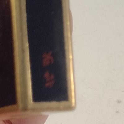 Mid Century S. T. Dupont Gas Cigarette Lighter with Black Lacquer Body and Gold-Plated Trim