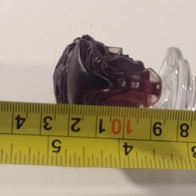 Rosenthal for Versace Medusa Head Purple Amethyst Crystal Glass Wine Stopper