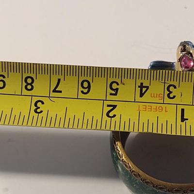 Set of Four Jay Strongwater Enamel Bird Adorned Napkin Rings