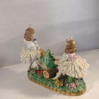 Vintage Sitzendorf Dresden Lace and Porcelain Figurines