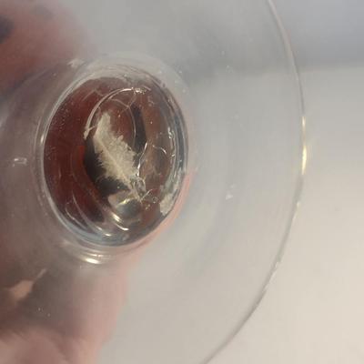 Vintage Studio Art Glass Safari Pattern Water Pitcher with Applied Handle