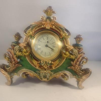 Jay Strongwater Enamel and Jeweled French Design Desk Clock