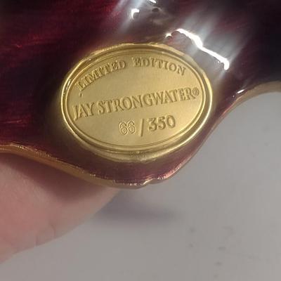 Jay Strongwater Enamel and Jeweled French Design Desk Clock