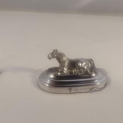 Set of Six Pedro Duran Sterling Silver .925 Horse Place Card Holders