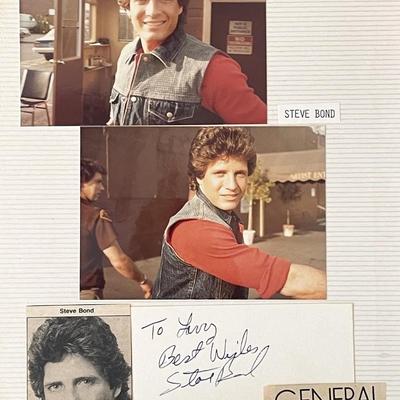 General Hospital Steve Bond original signature and photo