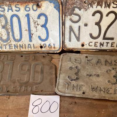 Vintage 1948,51,60 and 61 License Tags