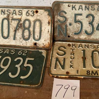 Vintage 1960s License Tags