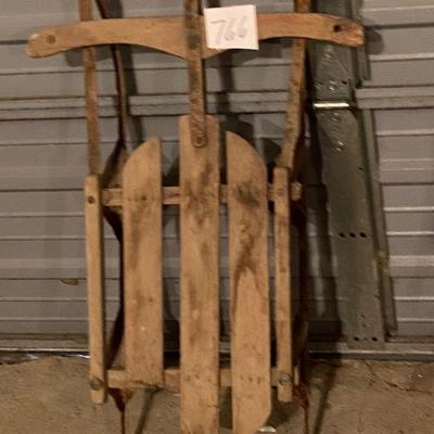 Vintage Rudder Sled