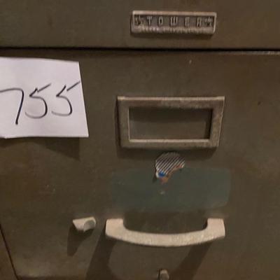 Vintage Tower File Cabinet
