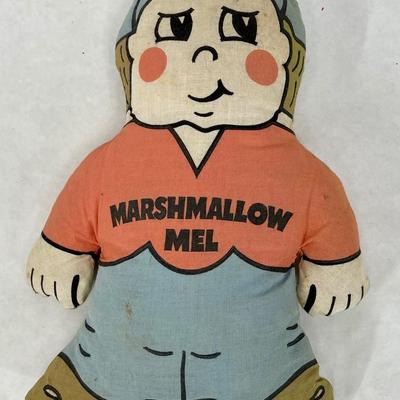 Vintage Marshmallow Mel Stuffy Sewn Cloth Doll toy