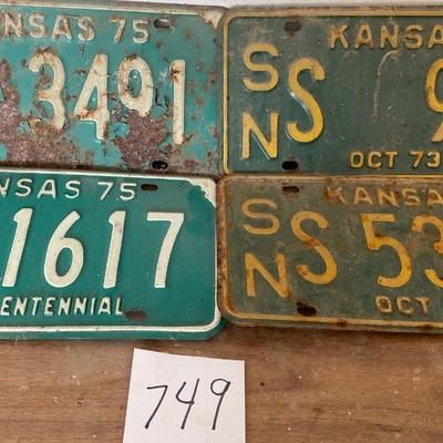 Vintage 1970s License Tags