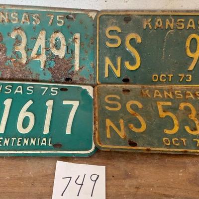 Vintage 1970s License Tags