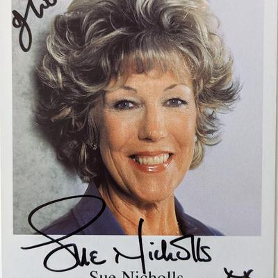 Sue Nicholls signed promo card