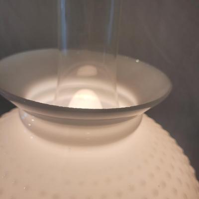 Hobnail Milk Glass Lamp (D-CE)