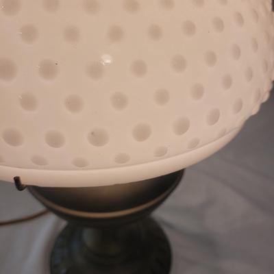 Hobnail Milk Glass Lamp (D-CE)
