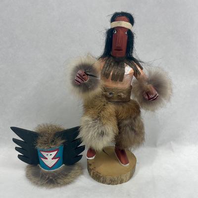 Kachina Doll Native American Hand-Crafted Figure signed 