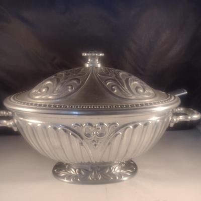 Vintage Cast Aluminum Lenox Tureen with Tray