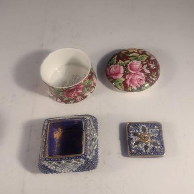 Collection of Ceramic and Metal Trinket Boxes