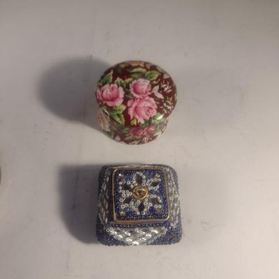 Collection of Ceramic and Metal Trinket Boxes