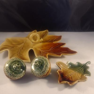 Ceramic Acorn and Leaf Table Service Set Choice A