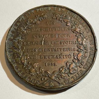 GENUINE 1833 MONTYON & FRANKLIN SOCIETY FRENCH MEDAL AS PICTURED.