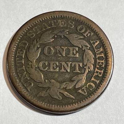 1846 Heavily Circulated Condition US Large Cent as Pictured.