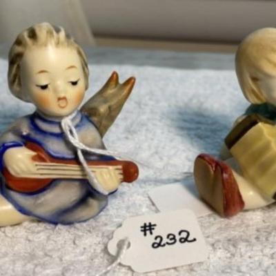 Vintage HUMMEL #1/38/O & #1/39/O TMK-3 JOYOUS NEWS ANGEL CANDLEHOLDERS 2.50" Tall in Good Preowned Condition as Pictured.