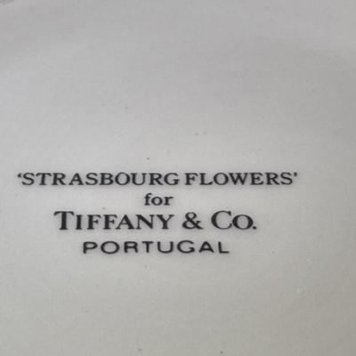 Vintage Tiffany & Co. Strasbourg Flowers Portugal Cache Pot 6.5" Tall in Good Preowned Condition.