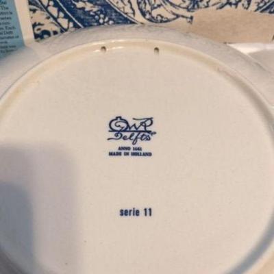 Delfts Month of the Year â€œFebruaryâ€ Large Collectors Plate in VG Condition.