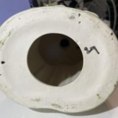 Mid-Century Colonial Dressed Lady Ceramic Hand Painted Figurine 15.75" Tall in VG Preowned Condition.