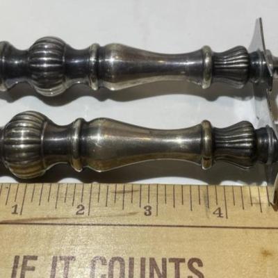 Vintage Silver-Plated Handled Serving Utensils in Good Preowned Condition. (9" & 13.5").