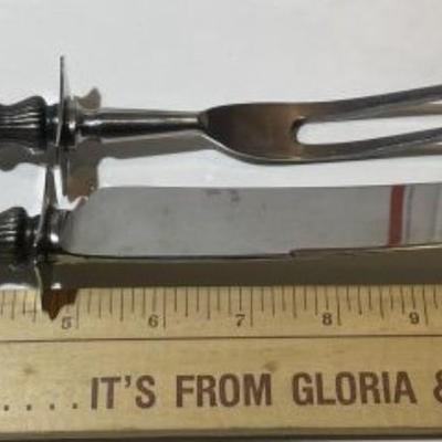 Vintage Silver-Plated Handled Serving Utensils in Good Preowned Condition. (9" & 13.5").