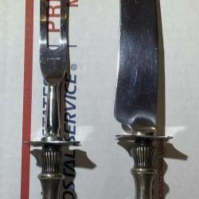 Vintage Silver-Plated Handled Serving Utensils in Good Preowned Condition. (9" & 13.5").