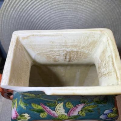 Scarce Chinese Famille Jiaqing 1796-1820 Red Mark Base 11.5" Tall Needs Rim Repair as Pictured.