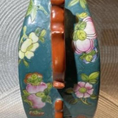 Scarce Chinese Famille Jiaqing 1796-1820 Red Mark Base 11.5" Tall Needs Rim Repair as Pictured.