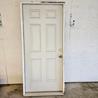 Six Panel Wooden Entry Door +Frame & Sill (G2-JS)