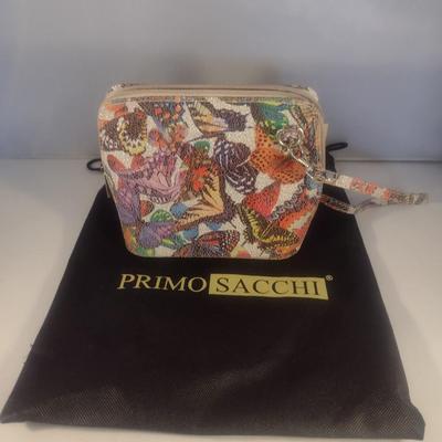 Primo Sacchi Italian Leather Butterfly Design Shoulder Bag with Dust Cover
