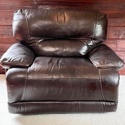 Brown Leather Power Recliner ~*Read Details