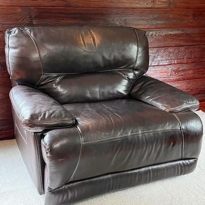 Brown Leather Power Recliner ~*Read Details