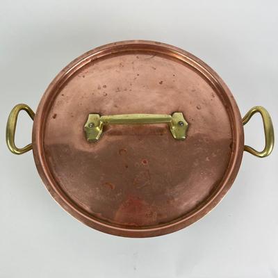 1106 Vintage French Bazaar De La Cuisine Large Copper Stock Pot