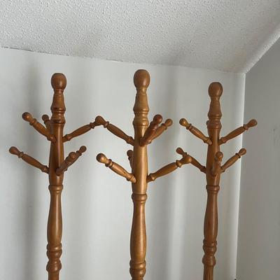 Trio of Wooden Coat Racks (UC-MG)