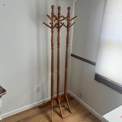 Trio of Wooden Coat Racks (UC-MG)