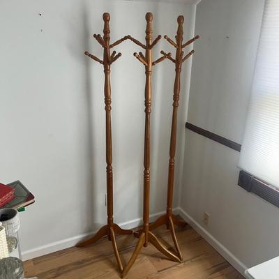 Trio of Wooden Coat Racks (UC-MG)