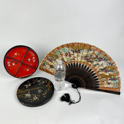 1108 Japanese Divided Dishes & Fan