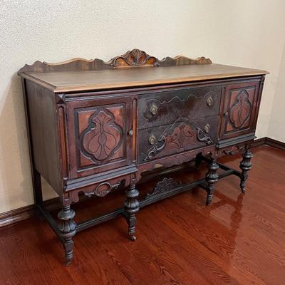 Antique Solid Wood Buffet ~ *Read Details ~ Project Piece