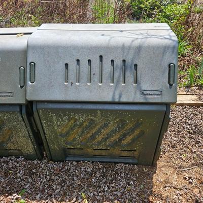 Trio of Rubbermaid Compost Bins (BY-DW)