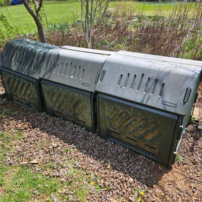Trio of Rubbermaid Compost Bins (BY-DW)